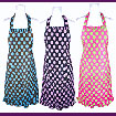 Polka dot aprons can be customized